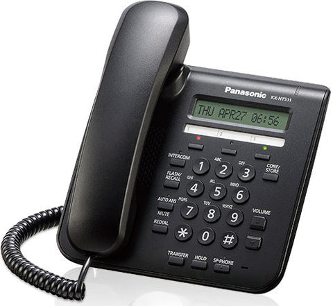 Teléfono Propietario IP con pantalla, pantalla LCD, 2 puertos 10/100, 3 botones CO flexibles, Altoparlante full dúplex – KX-NT511AXB Panasonic