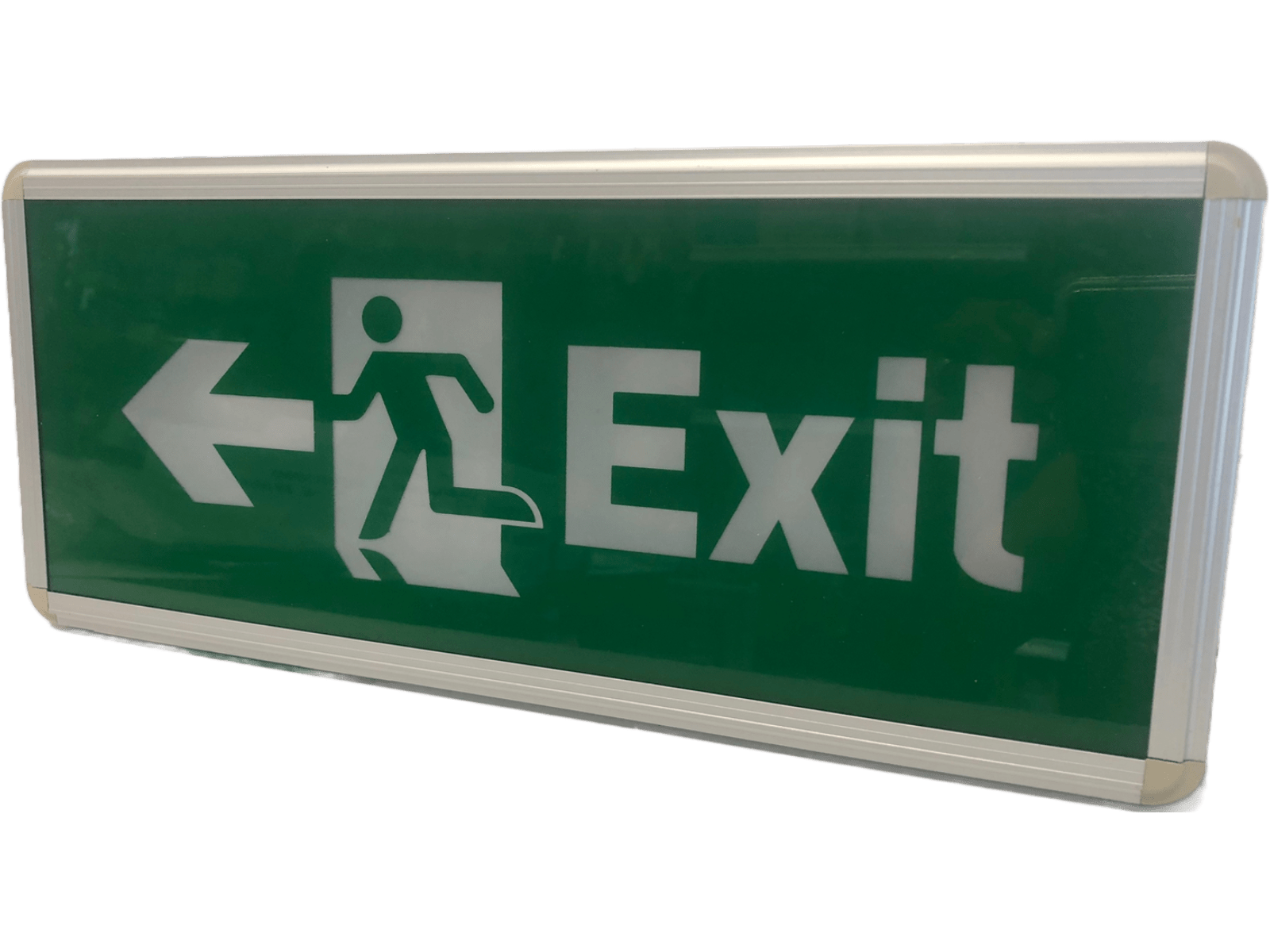 Letrero LED de emergencia señalización de “EXIT” y flecha hacia la izquierda – CV-EXB012 - LA CASA DEL TELEFONO