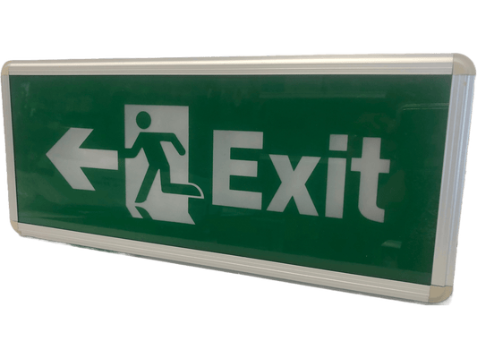 Letrero LED de emergencia señalización de “EXIT” y flecha hacia la izquierda – CV-EXB012 - LA CASA DEL TELEFONO