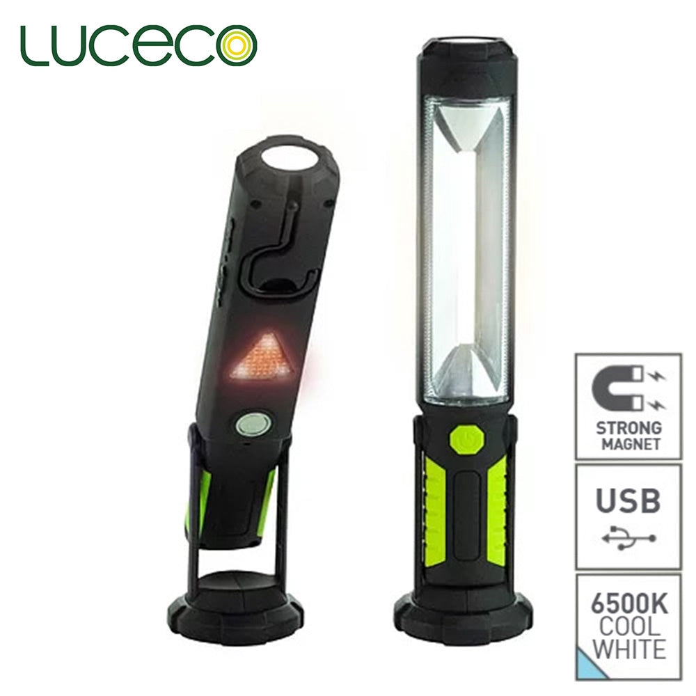 Lámpara de inpección con luz led blanca recargable, instalación ajustable – Luceco LILT45T65