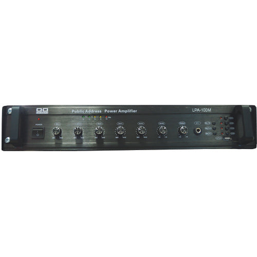 Amplificador de PA de 100W, 4 zonas, 70-100V, MP3, montaje en rack – LPA-100M