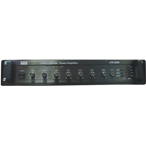 Amplificador de PA de 60W, 4 zonas, 70-100V, MP3, montaje en rack – LPA-60M