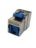 Módulo keystone jack blindado STP CAT7 10G color Azul, montaje sin herramienta – Kuwes KSNT-TLSS-ABL-SUPER7-S3M