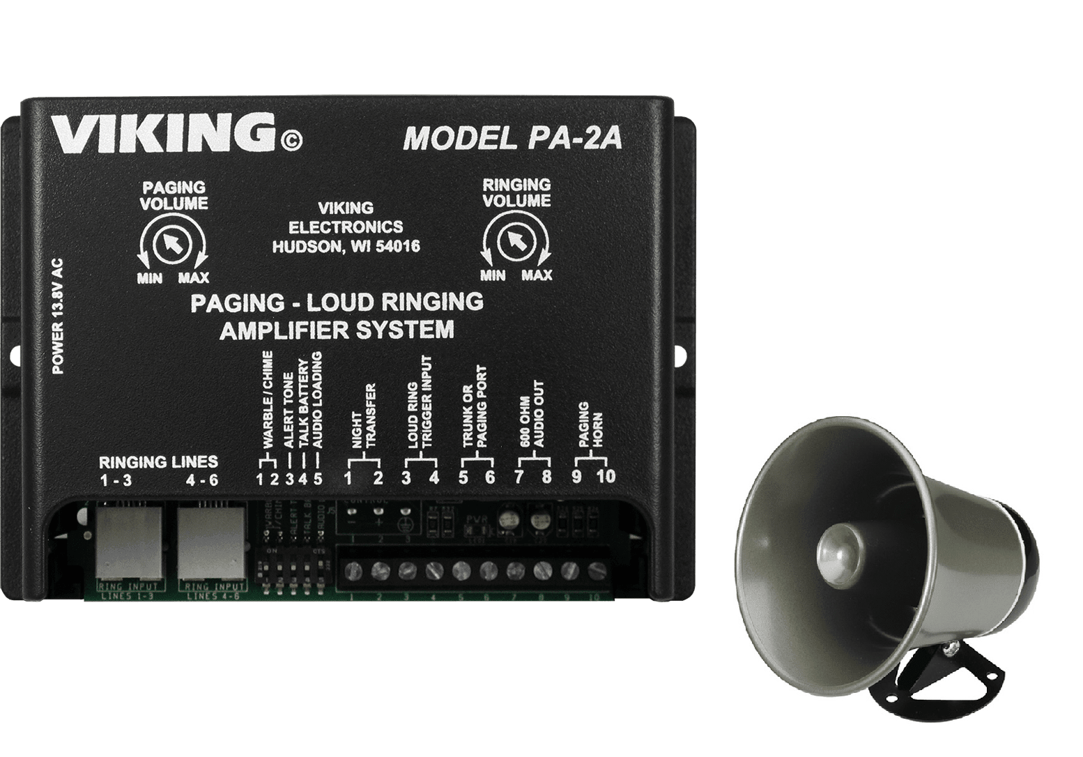 Módulo para voceo y generador de timbrado fuerte de línea telefónica – PA-2A Viking - LA CASA DEL TELEFONO