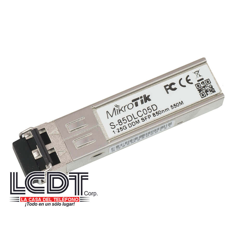 Módulo transceptor SFP (1.25G), 550M, Multimodo – S-85DLC05D Mikrotik - LA CASA DEL TELEFONO
