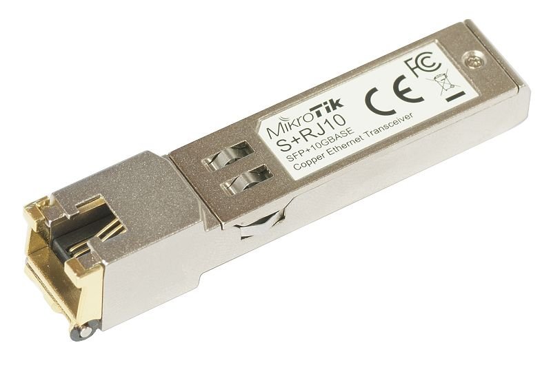 Módulo transceptor SFP+ con puerto RJ45, velocidades de hasta 10Gbps – S+RJ10 Mikrotik - LA CASA DEL TELEFONO