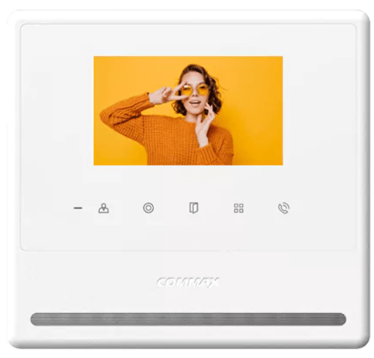 Monitor Commax CAV-43YG, comunicación a manos libres, diseño moderno, color blanco - compatible con el Sistema Gate View - LA CASA DEL TELEFONO