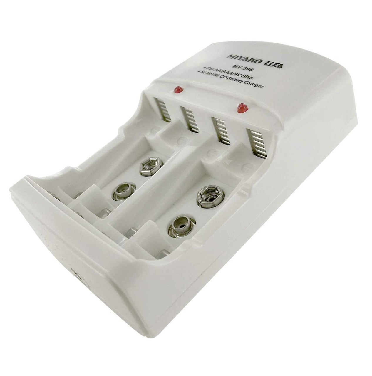 Cargador de baterías AA, AAA y 9V – Miyako MV-396