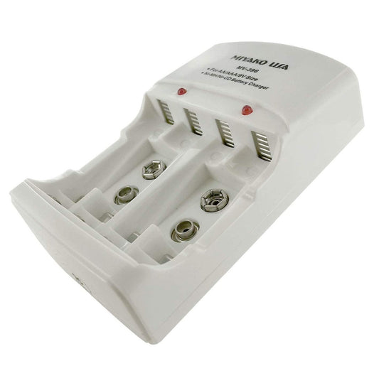 Cargador de baterías AA, AAA y 9V – Miyako MV-396