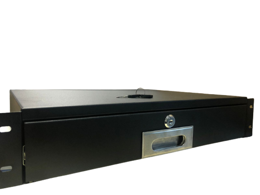 Gaveta con cerradura, 2U, 18” de profundidad para montar en rack o gabinete de 19” - LCDT NCA231