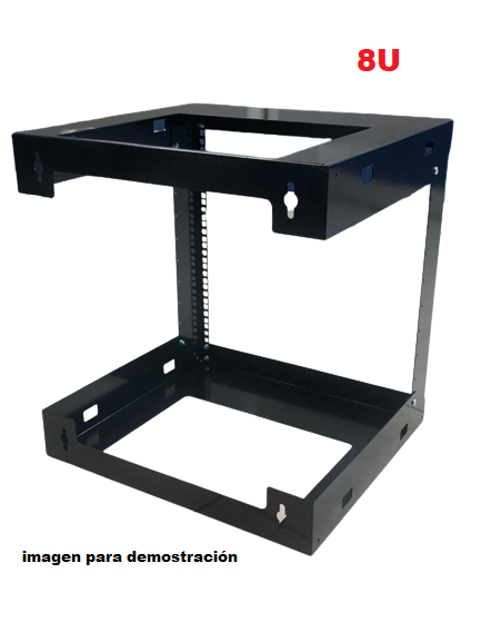 Rack de pared, 2 postes, capacidad de 8U – LCDT NCR408-B