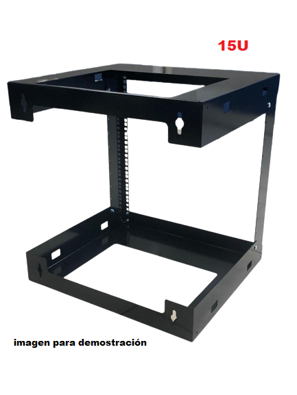 Rack de pared, 2 postes, capacidad de 15U – LCDT NCR415-B