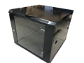 Gabinete de pared 600x600, capacidad de 9U, puerta de vidrio frontal con llave  – LCDT NCW1609