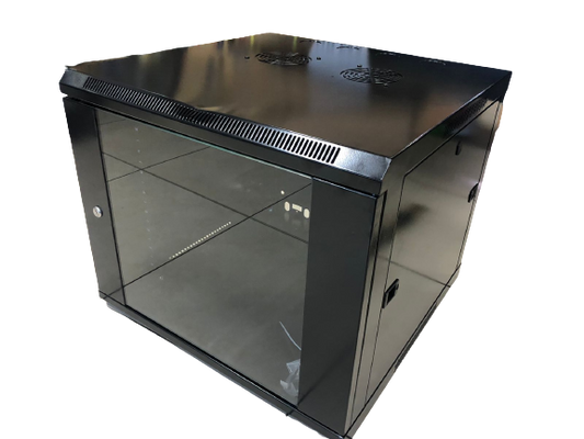 Gabinete de pared 600x600, capacidad de 9U, puerta de vidrio frontal con llave  – LCDT NCW1609