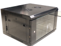 Gabinete de pared 600x550, abatible, capacidad de 6U, puerta de vidrio frontal con llave  – LCDT NCW5-6-A-B