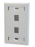 Tapa de pared blanca de 2 salidas y con identificación – LCDT NFPFL22