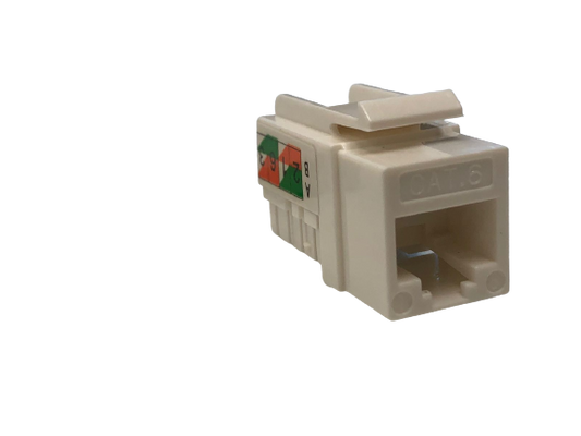 Keystone jack modular para redes CAT6, en color blanco – LCDT NKJ10C6W