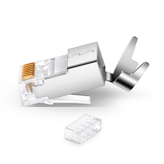 Plug modular FTP RJ45 para redes CAT6A, con sujetador de cable – LCDT NMPG6AF1