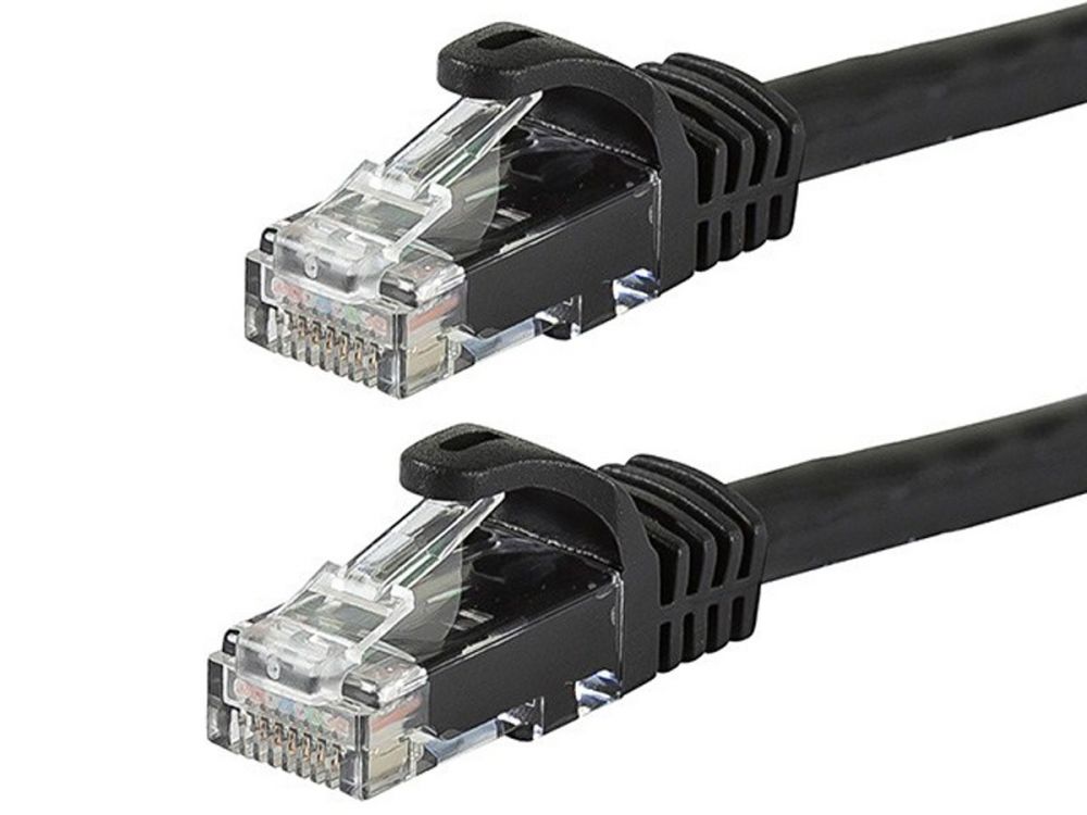 Patch Cord Negro UTP CAT6 de 25 Pies, CMR, 500MHZ – Quest NPC-6125