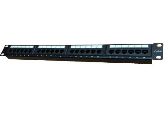 Patch panel de 24 puertos para redes CAT6 – LCDT NPP6124UL