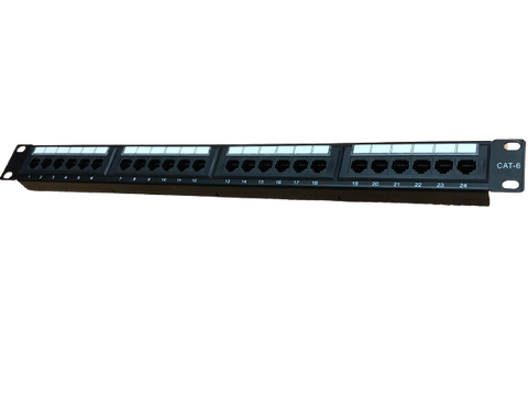 Patch panel de 24 puertos para redes CAT6 – LCDT NPP6124UL