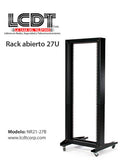 Rack abierto 2 postes 27U con ruedas – LCDT NR21-27U