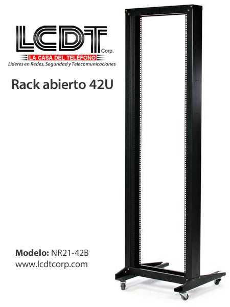 NR21-42B - Rack de piso abierto de 42U