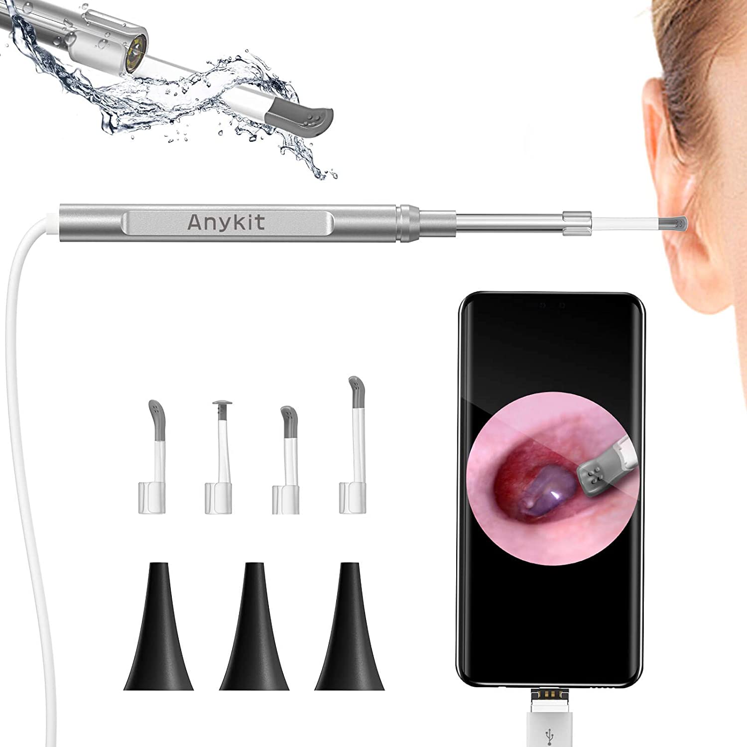 Otoscopio por USB : Cámara de oído visión en HD – Anykit NTE430