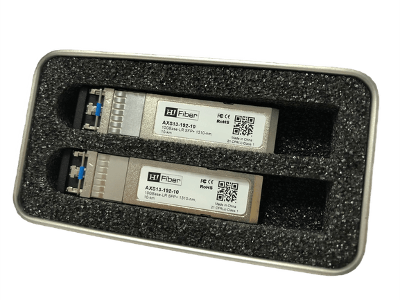 Pack con 2 módulos transceptor SFP+ 10Gb/s, 1310nm, 10km, monomodo – H!Fiber AXS13-192-10 - LA CASA DEL TELEFONO
