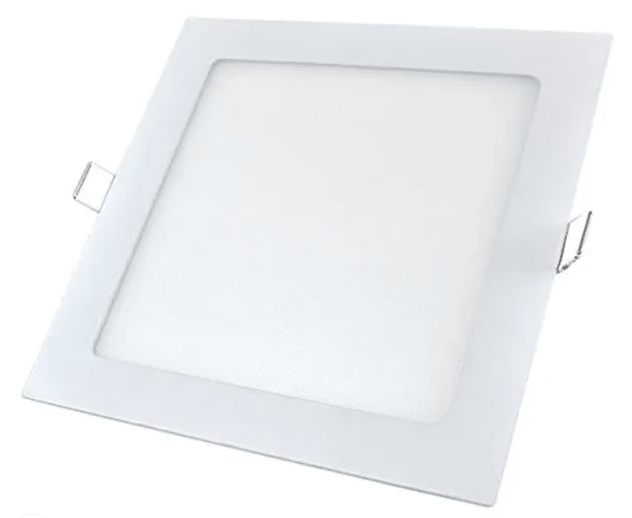 Panel de LED cuadrado de 18 watts, luz amarilla, empotrable, acabado en color blanco, 85-265V – TekLed 165-15630 - LA CASA DEL TELEFONO