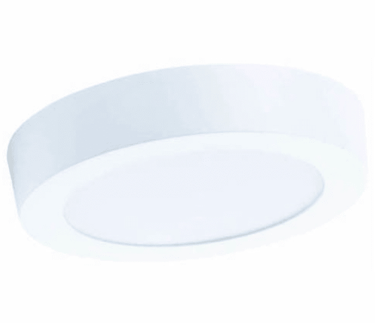 Panel LED redondo de 12 watts, luz blanca, montaje superficial, acabado en color blanco, 100-277V – TekLed 165-03952 - LA CASA DEL TELEFONO
