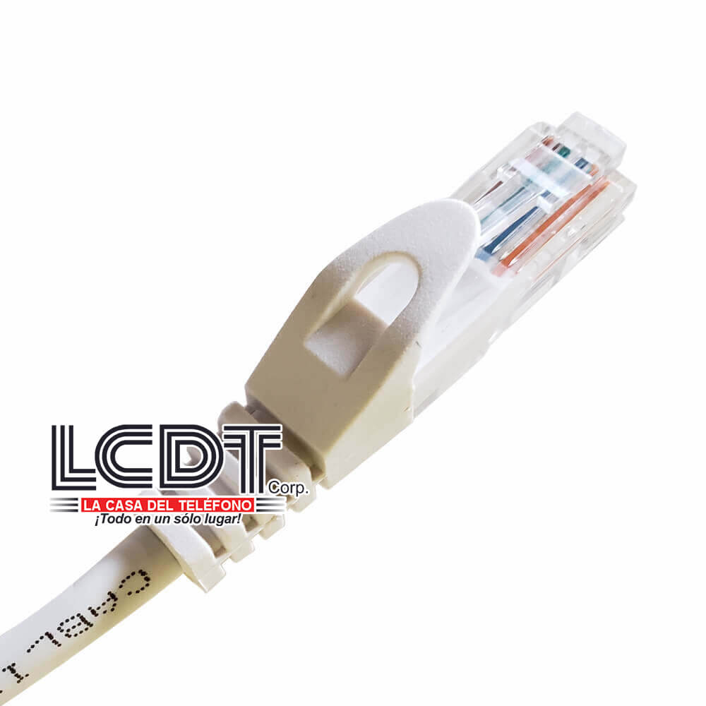 Patch Cord de 1 pie QUEST UTP CAT5e Blanco - NPC-1801 - LA CASA DEL TELEFONO