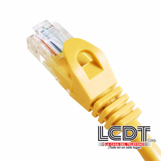 Patch Cord QUEST UTP CAT5e Amarillo, 5 Pies NPC-1505 - LA CASA DEL TELEFONO