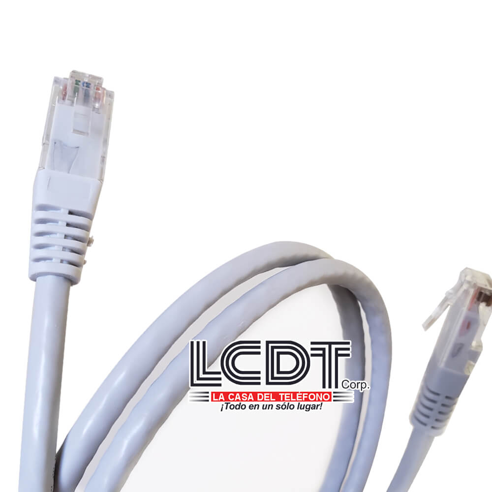 Patch Cord UTP CAT6 Gris de 1M - LCDT CPU6B13G01 - LA CASA DEL TELEFONO