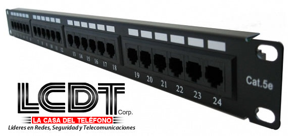Panel de conexión CAT5e de 24 puertos LCDT NPP5124-1