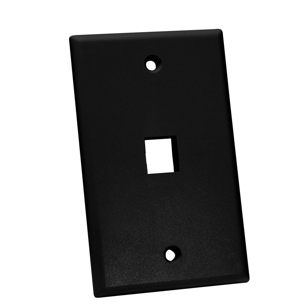 placa keystone 1 puerto negra faceplate red rj45 pared