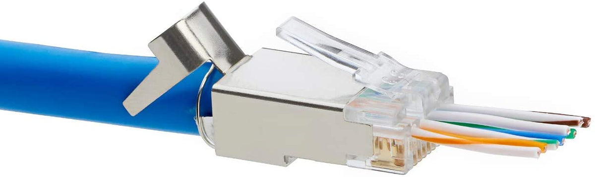 Plug modular EZ FTP RJ45 para redes CAT6A, con sujetador de cable – LCDT NMPG6AF2 - LA CASA DEL TELEFONO