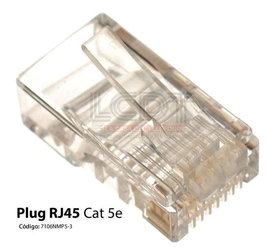 Plug UTP RJ45 para CAT5e LCDT NMP5-3 - LA CASA DEL TELEFONO