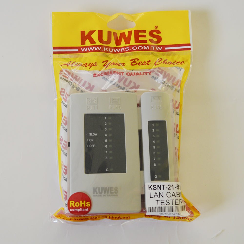 Probador económico de cable de red ( LAN TESTER ) - Kuwes KSNT-216569 - LA CASA DEL TELEFONO