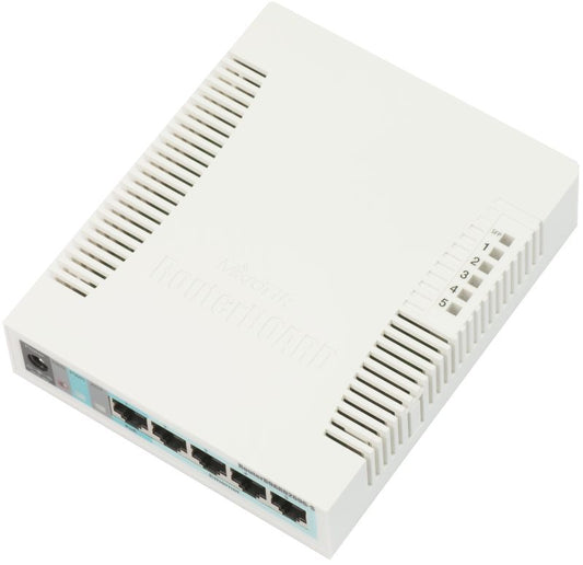 Switch con 5 puertos gigabit ethernet, 1 interface SFP – RB260GS (CSS106-5G-1S) Mikrotik