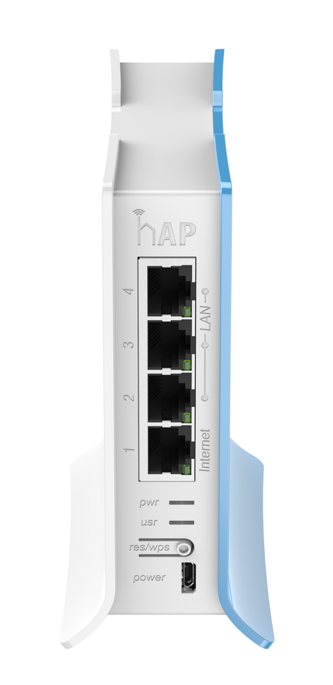 Router inalámbrico 2.4Ghz, 4 puertos ethernet – RB941-2nd-TC (hAP lite) Mikrotik