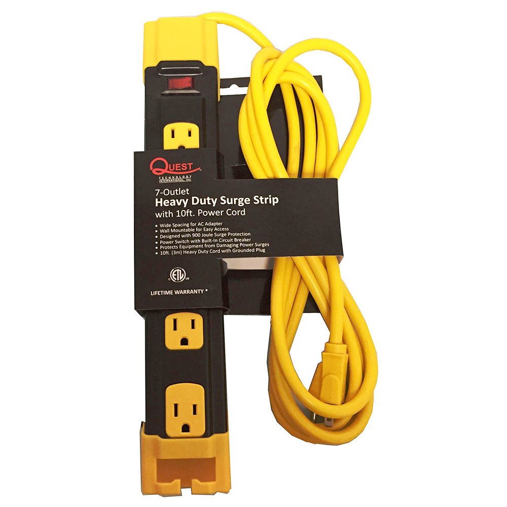 Regleta eléctrica Heavy Duty con 7 salidas – Quest EPD-1907 - LA CASA DEL TELEFONO