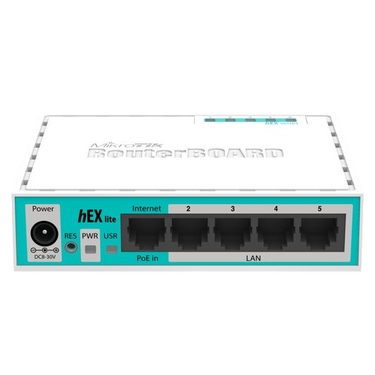 Router con 5 puertos 10/100Mbps – RB750r2 (hEX lite) Mikrotik - LA CASA DEL TELEFONO