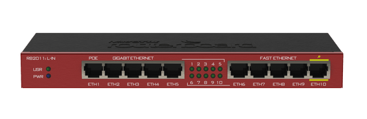 Router con 5 puertos Gigabit, 5 puertos 10/100, 1 puerto PoE – RB2011iL-IN Mikrotik - LA CASA DEL TELEFONO