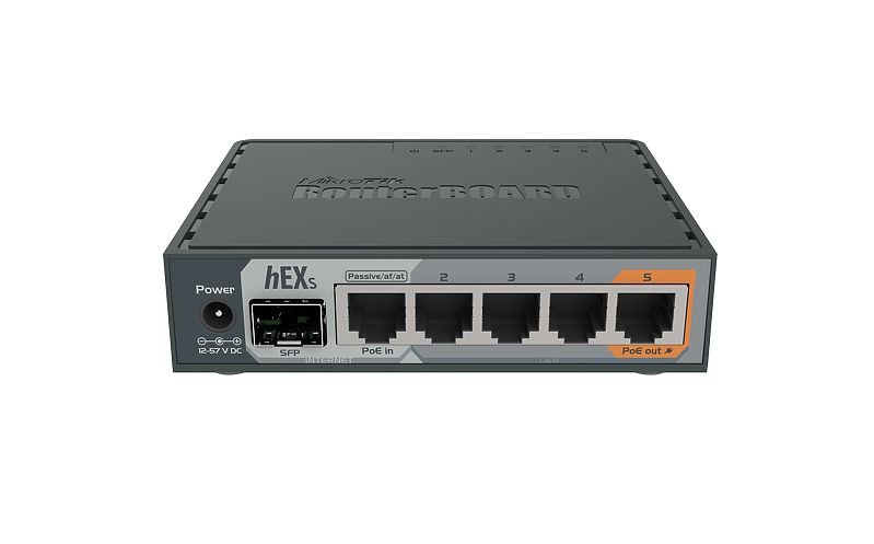 Router Mikrotik hEX S RB760iGS 5 puertos gigabit ethernet, 1 SFP, PoE Out - LA CASA DEL TELEFONO