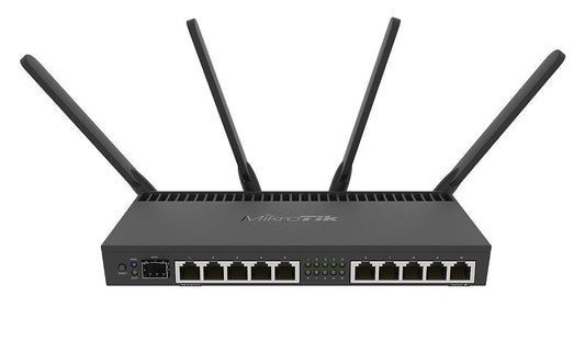 Router MikroTik RB4011iGS+5HacQ2HnD-IN inalámbrico doble banda con 10 Puertos Gigabit + 1 SFP+ 10Gbps - LA CASA DEL TELEFONO