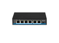 Extensor PoE y switch de 4 puertos S600P-4F-2F-EX-30W hasivo