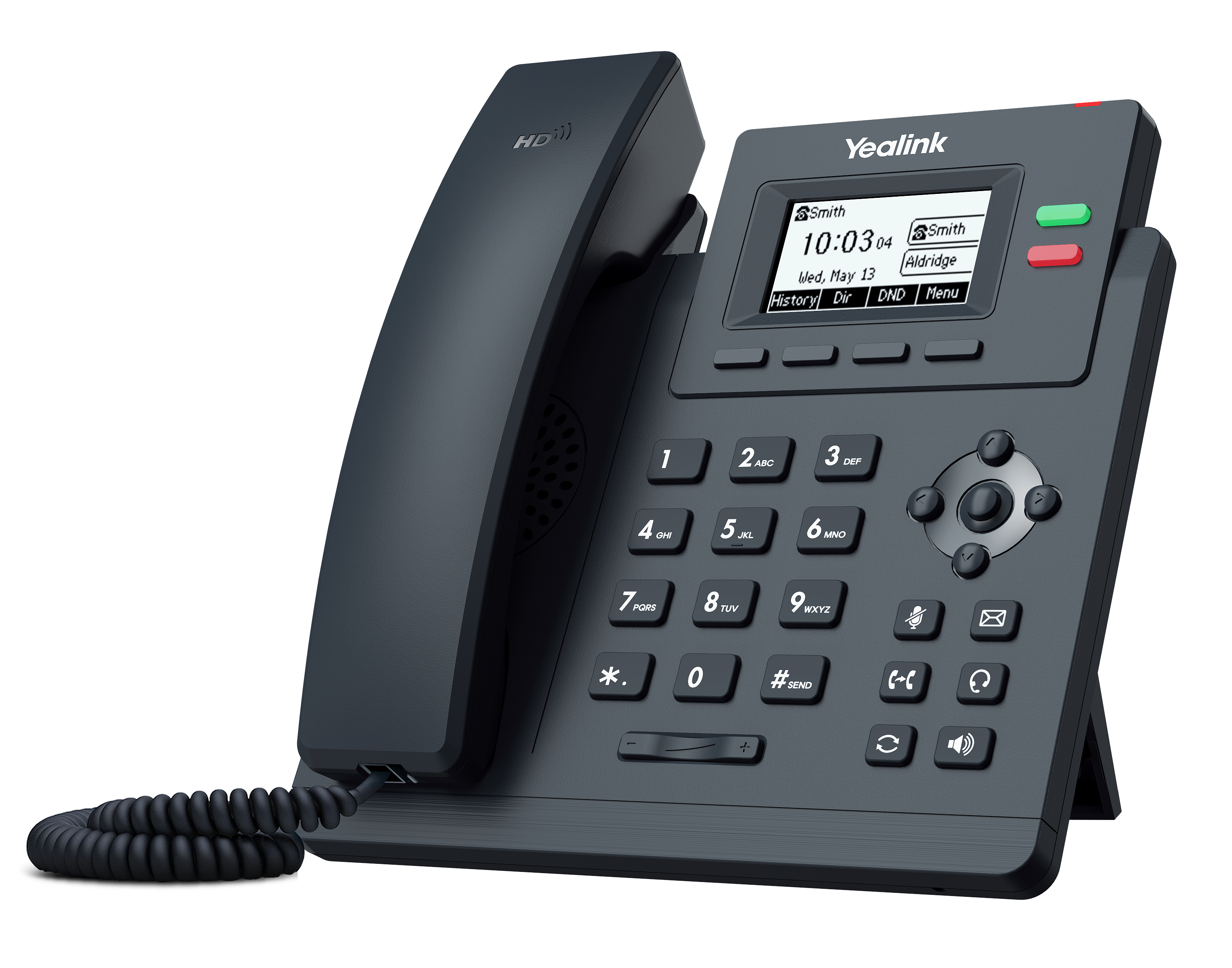 Teléfono IP Yealink SIP-T31P con 2 cuentas SIP, audio HD, PoE y 2 puertos 10/100 Mbps