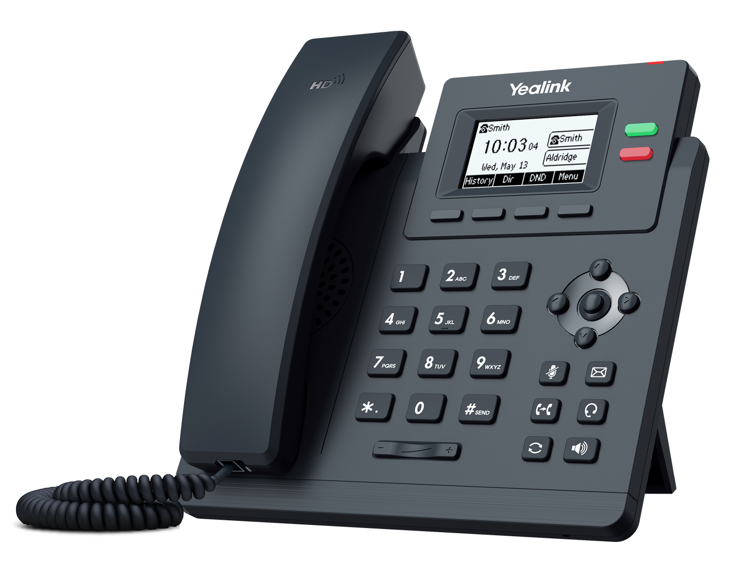 Teléfono IP Yealink SIP-T31P con 2 cuentas SIP, audio HD, PoE y 2 puertos 10/100 Mbps