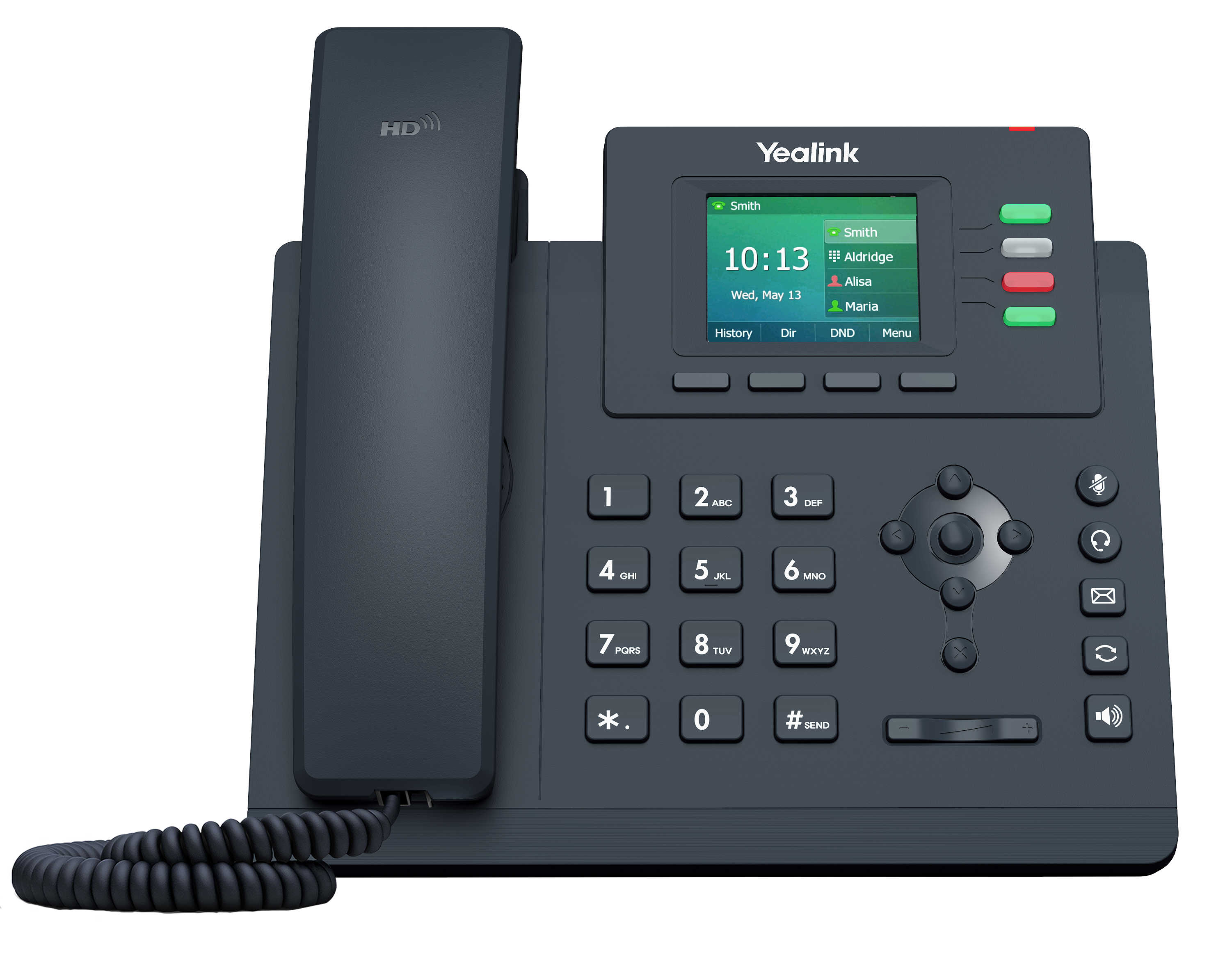 Teléfono IP Yealink SIP-T33G con 4 cuentas SIP, 2 puertos Gigabit, PoE, audio HD